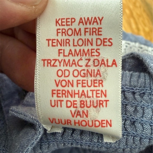 Kaisely Girls Dress Sz 5 Blue Chambray Tiered Sundress Crochet Lace boho Easter - Picture 4 of 8